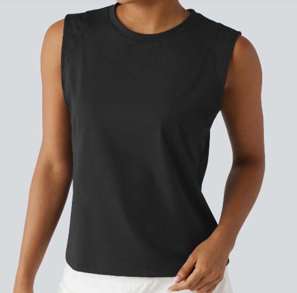 New Halara InstantCool Yoga Tank Top UPF 50+, Black Size Small